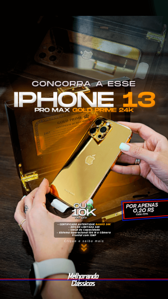 VOL1- 23° IPHONE 13 PRO MAX GOLD PRIME 24K OU 10 MIL NO PIX (PREMIUM)
