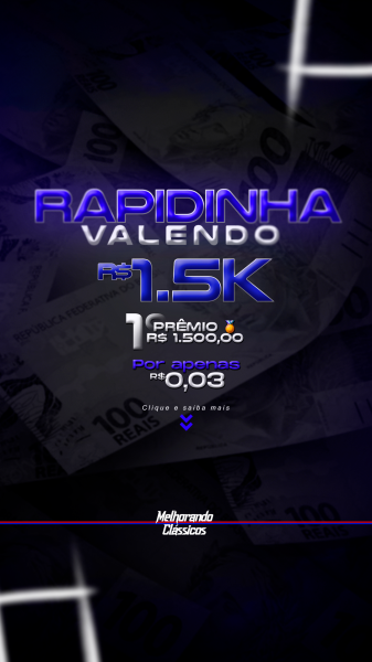 27º RAPIDINHA DO PIX VALENDO 1.500,00 MIL!! (Premium)